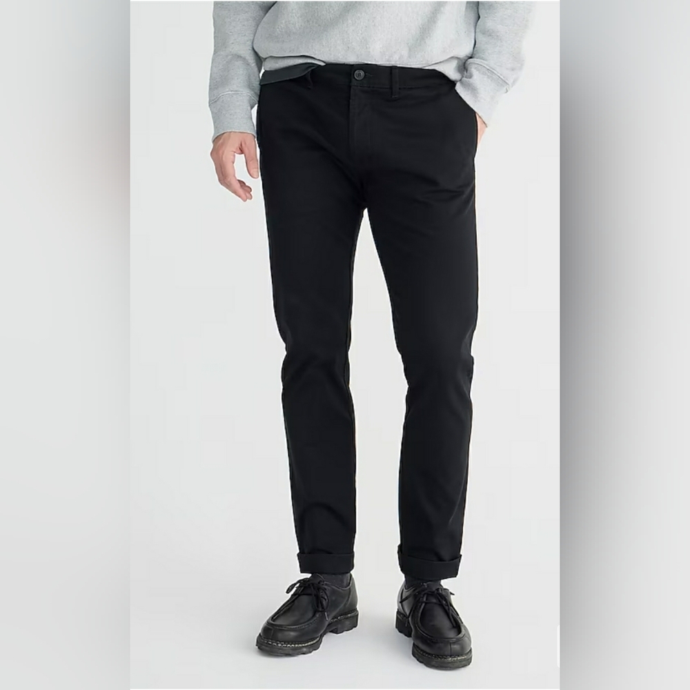 Nwot  J. Crew 484 Slim-Fit Stretch Chino Pant in Black  size 44 X 34